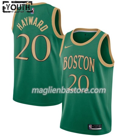 Maglia NBA Boston Celtics Gordon Hayward 20 Nike 2019-20 City Edition Swingman - Bambino